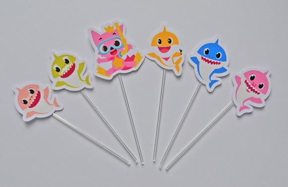 Topper de Doces Baby Shark Pink Fong