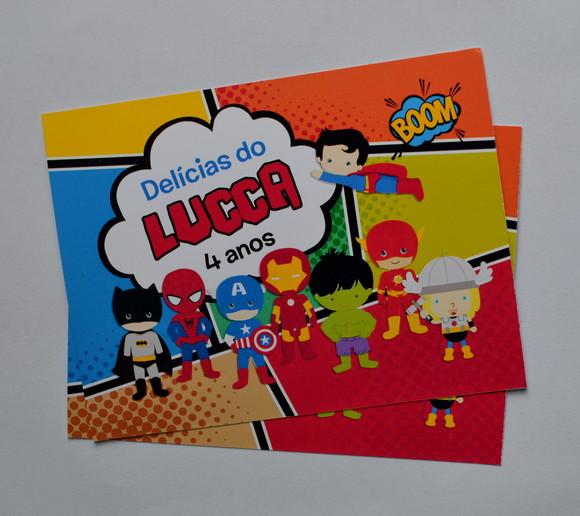 Adesivo Marmitinha Super Heróis