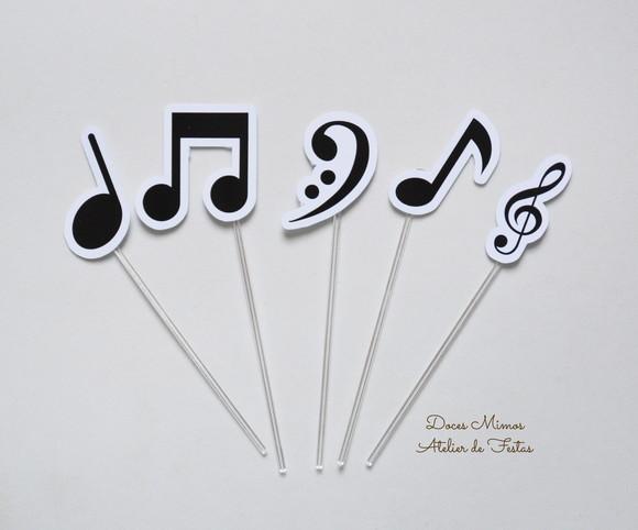 Topper de Doces Notas Musicais
