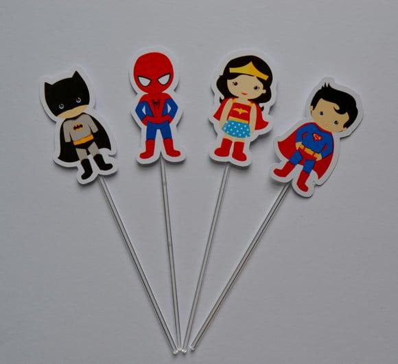 Topper para Doces Super Heróis