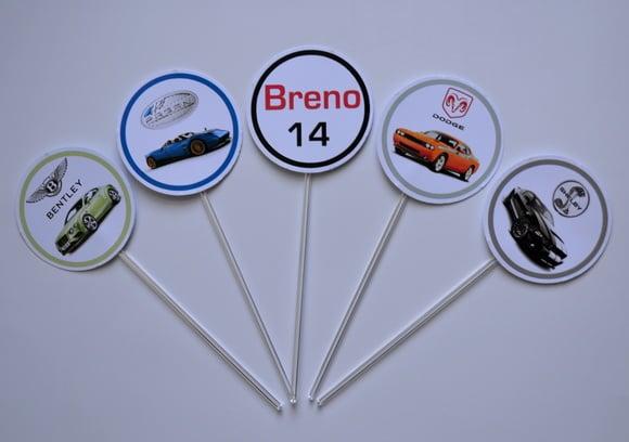 Topper de Doces Carros Esportivos