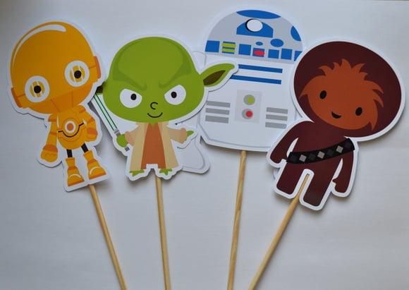 Palitões Decorativos Star Wars - 10 Unidades