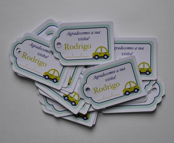Tag lembrancinha Maternidade Fusca