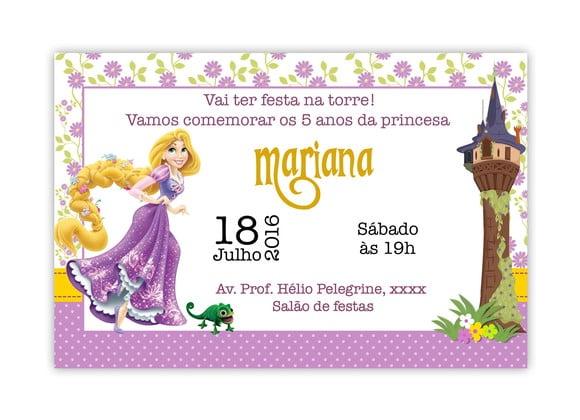 Convite Digital Rapunzel