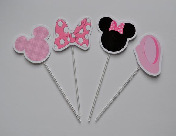 Topper para Doces Minnie Rosa