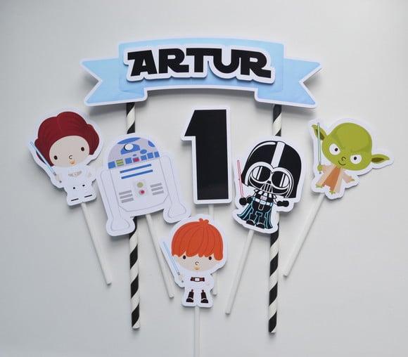 Topo de Bolo Star Wars Baby