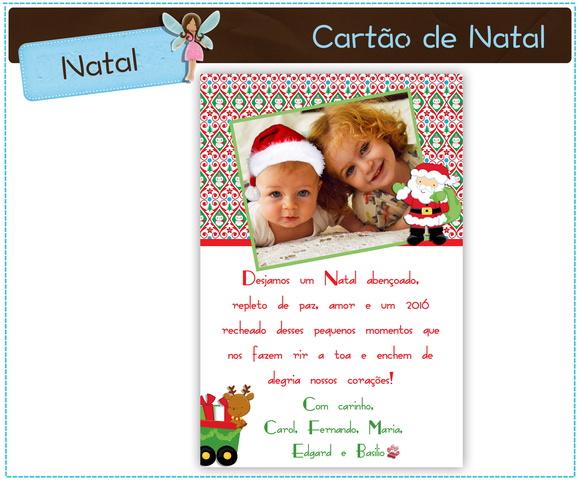 Cartão Natalino c/ Foto | para Imprimir