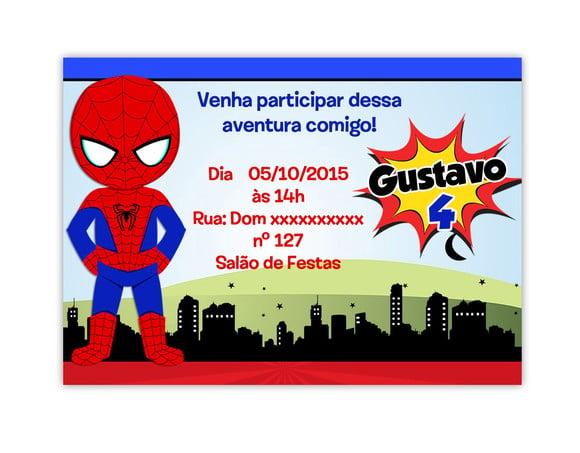 Convite Digital Homem Aranha