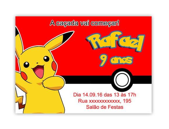 Convite Digital Pokémon