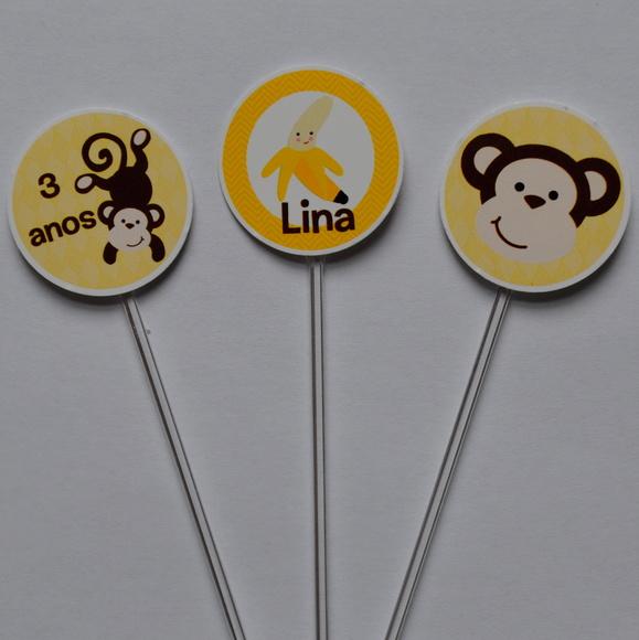 Topper para Doces Macaquinho