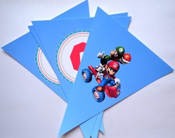 Bandeirolas Super Mario Kart