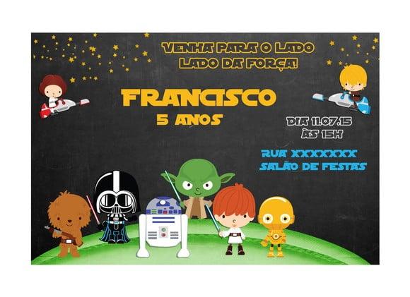 Convite Digital Star Wars