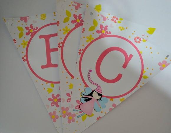 Bandeirolas Fadas e Flores