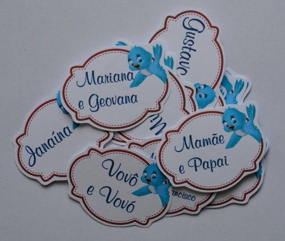 Tag Branca de Neve com Nome dos Convidados