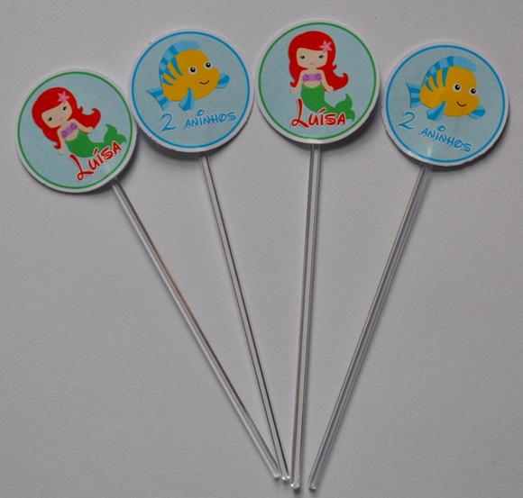 Topper p/ Doces Ariel Baby