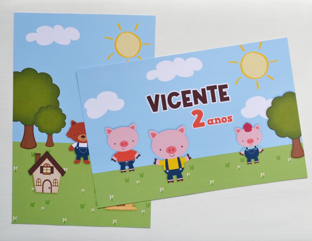 Kit Festa personalizada 3 Porquinhos