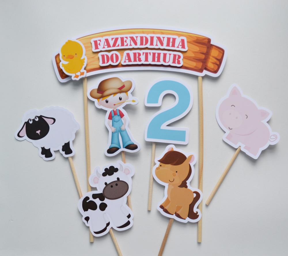 Kit Festa Personalizado Fazendinha | Decoração Infantil Complet