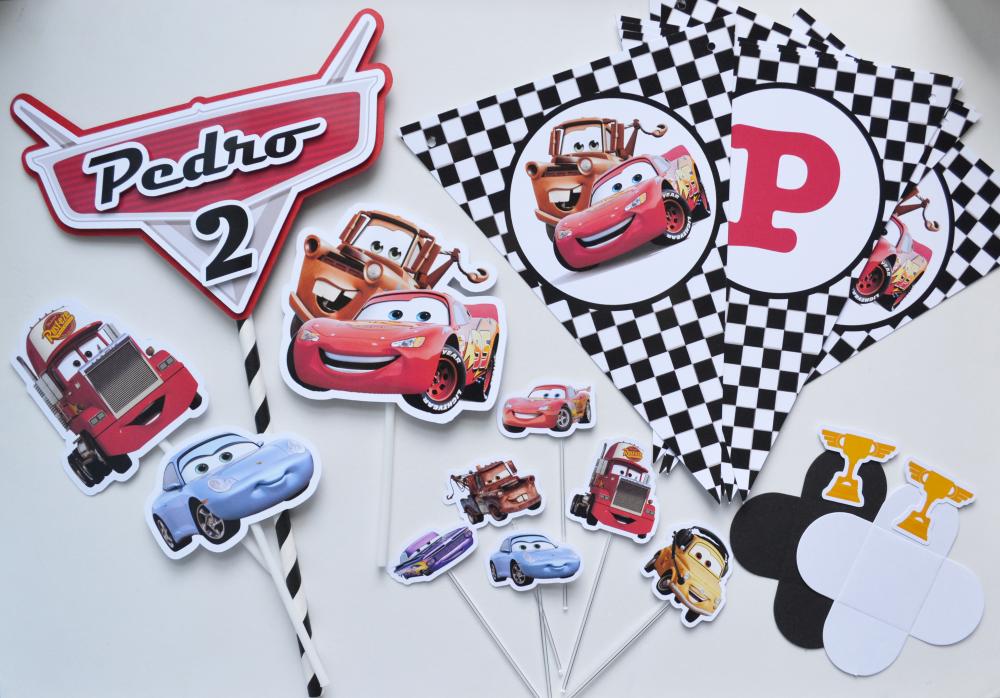 Kit Festa Personalizado Carros | Decoração Completa Infantil