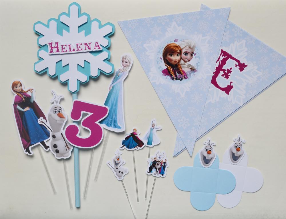 Kit Festa Personalizada Frozen Decoração Completa Infantil