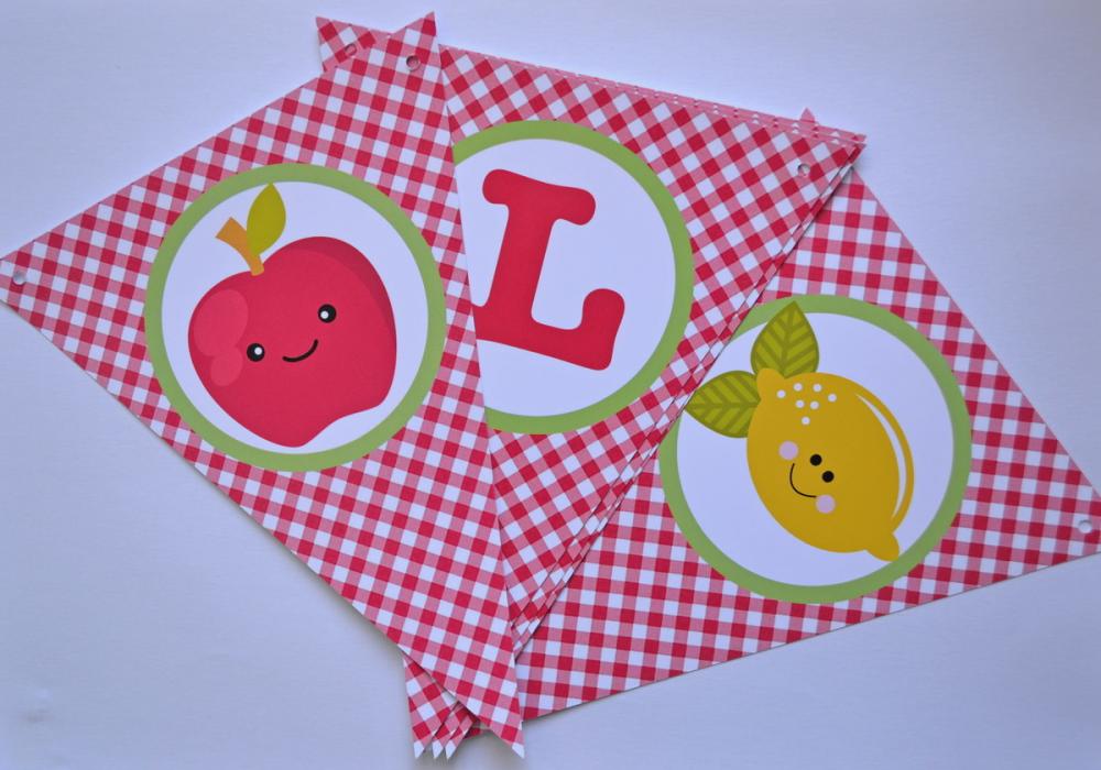Kit Festa Personalizada Frutinhas | Decoração Infantil Delicada