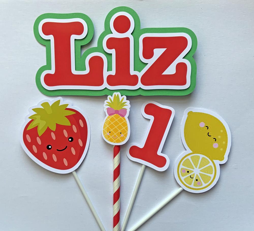 Kit Festa Personalizada Frutinhas | Decoração Infantil Delicada