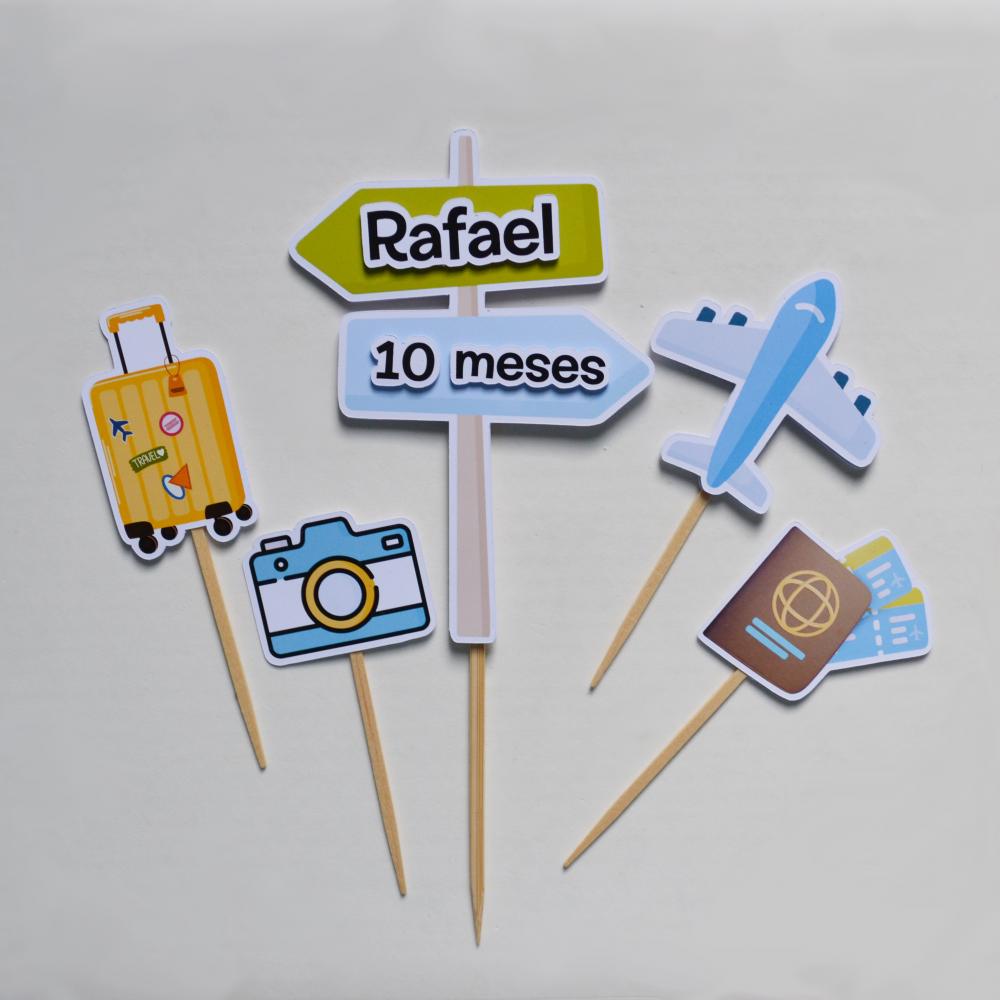 Kit Festa Personalizada Volta ao Mundo Viagem | Decoração Criat