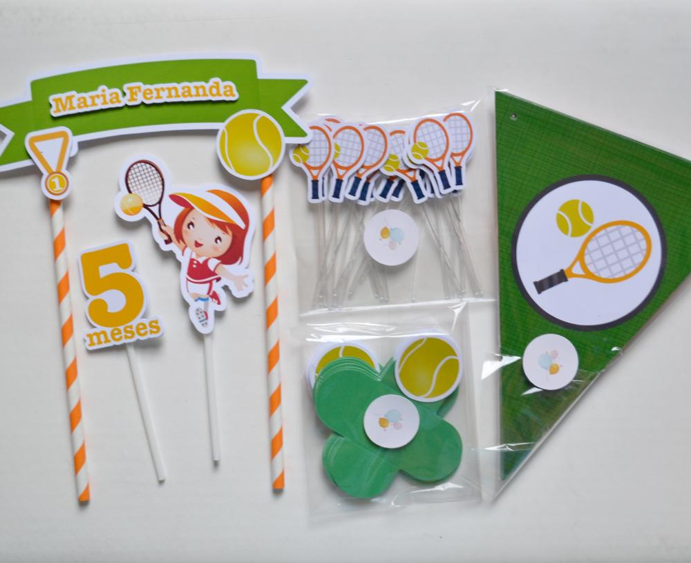 Kit Festa Personalizada Jogo de Tênis | Decoração Esportiva