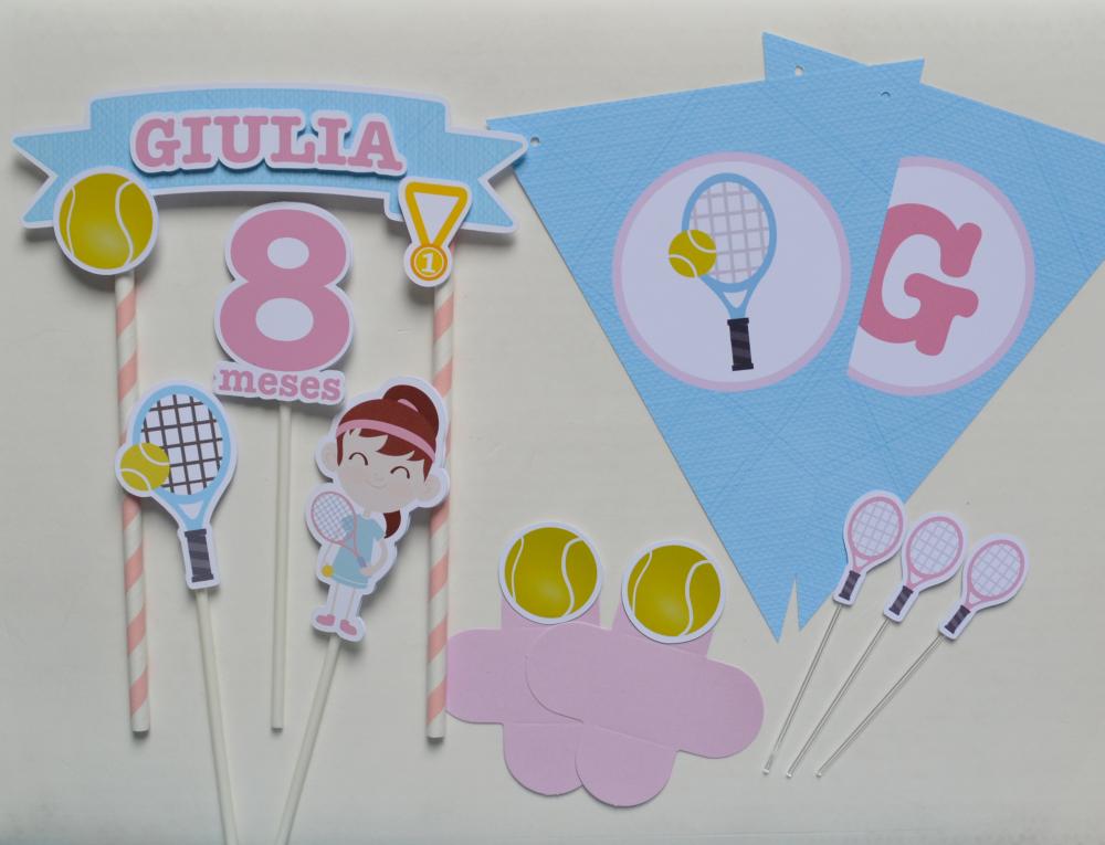 Kit Festa Personalizada Jogo de Tênis | Decoração Esportiva