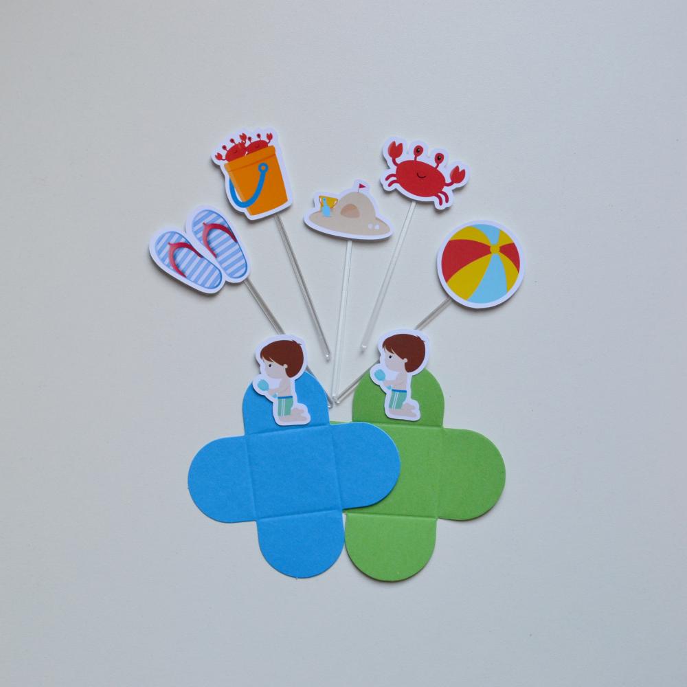 Kit Festa Personalizada Praia | Decoração Temática Tropical