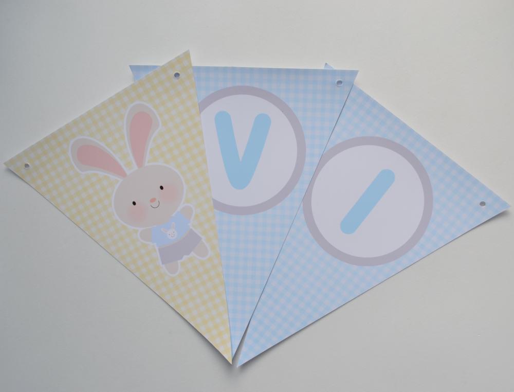 Kit Festa Personalizada Coelhinhos | Decoração Infantil