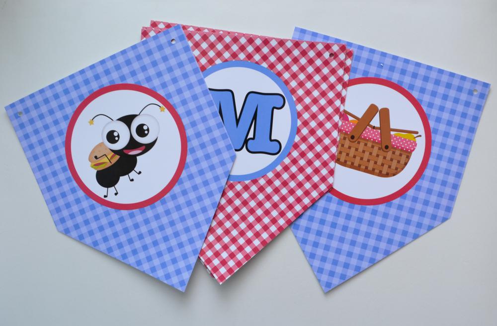 Kit Festa Picnic Personalizado | Decoração Picnic Infantil