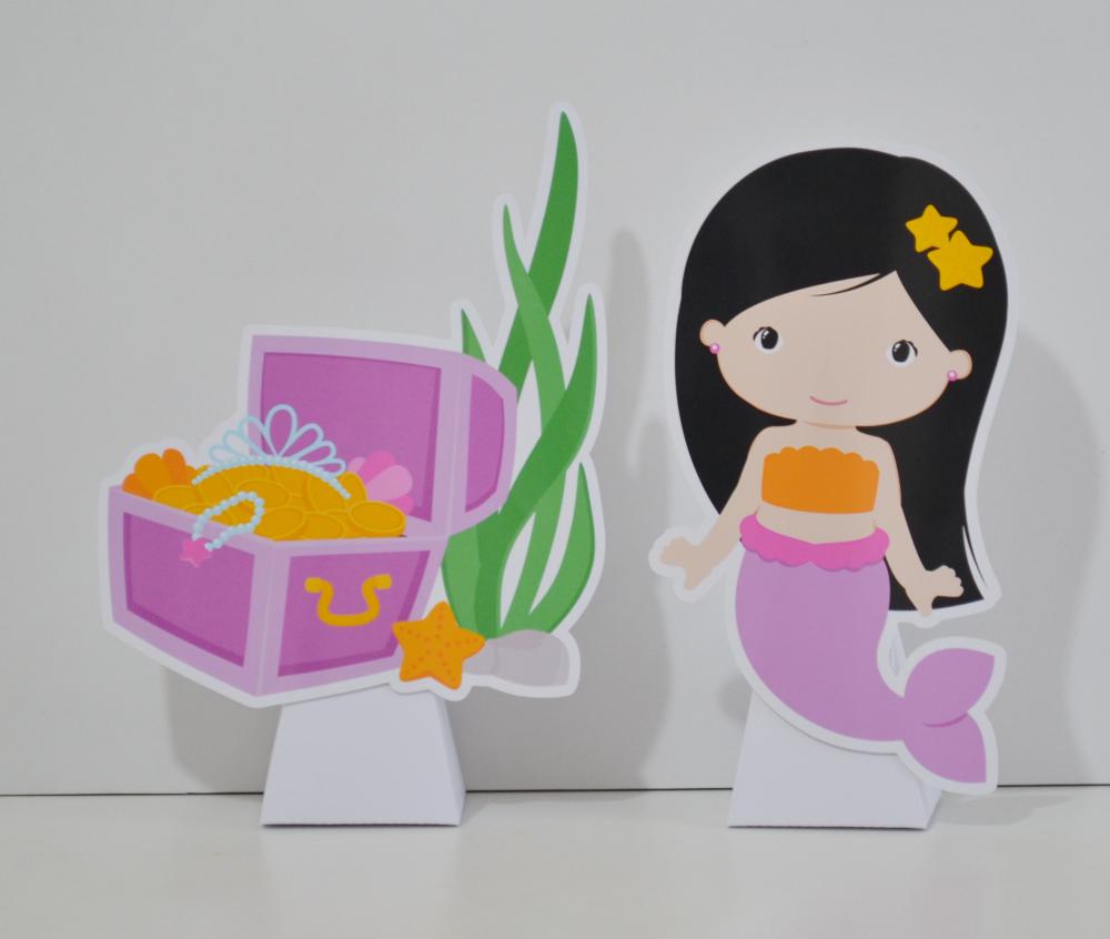 Kit Festa Sereias Personalizado | Decoração Fundo do Mar