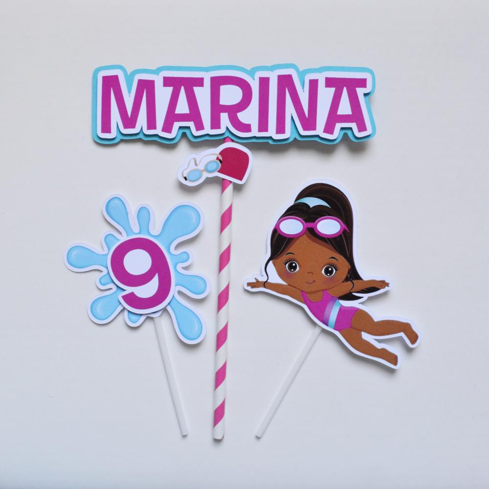Kit Festa Natação Personalizado | Decoração Festa Esportiva