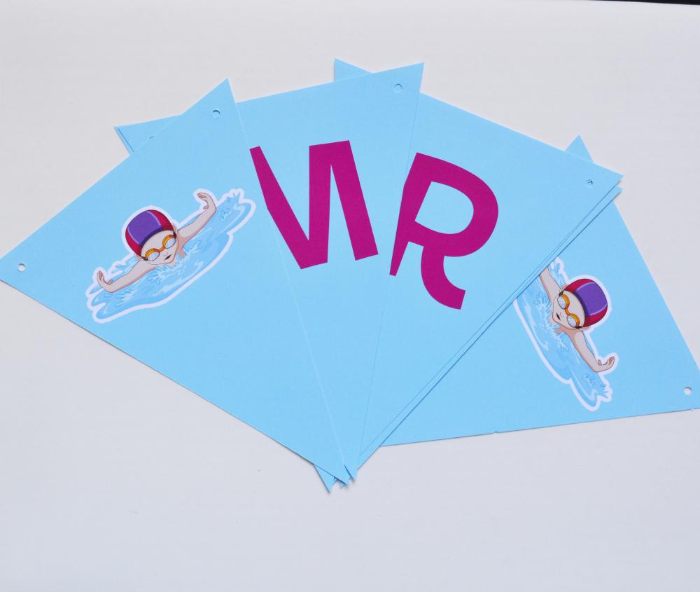 Kit Festa Natação Personalizado | Decoração Festa Esportiva