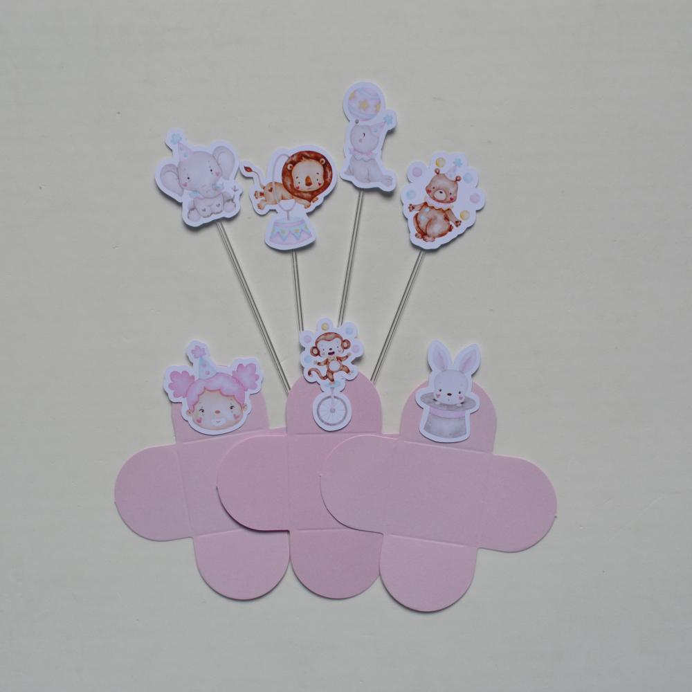 Kit Festa Circo Rosa Personalizado | Festa Infantil Delicada