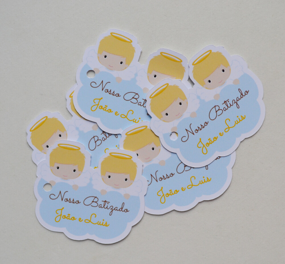 Tag Lembrancinha Personalizada Batizado Anjinho | Batismo