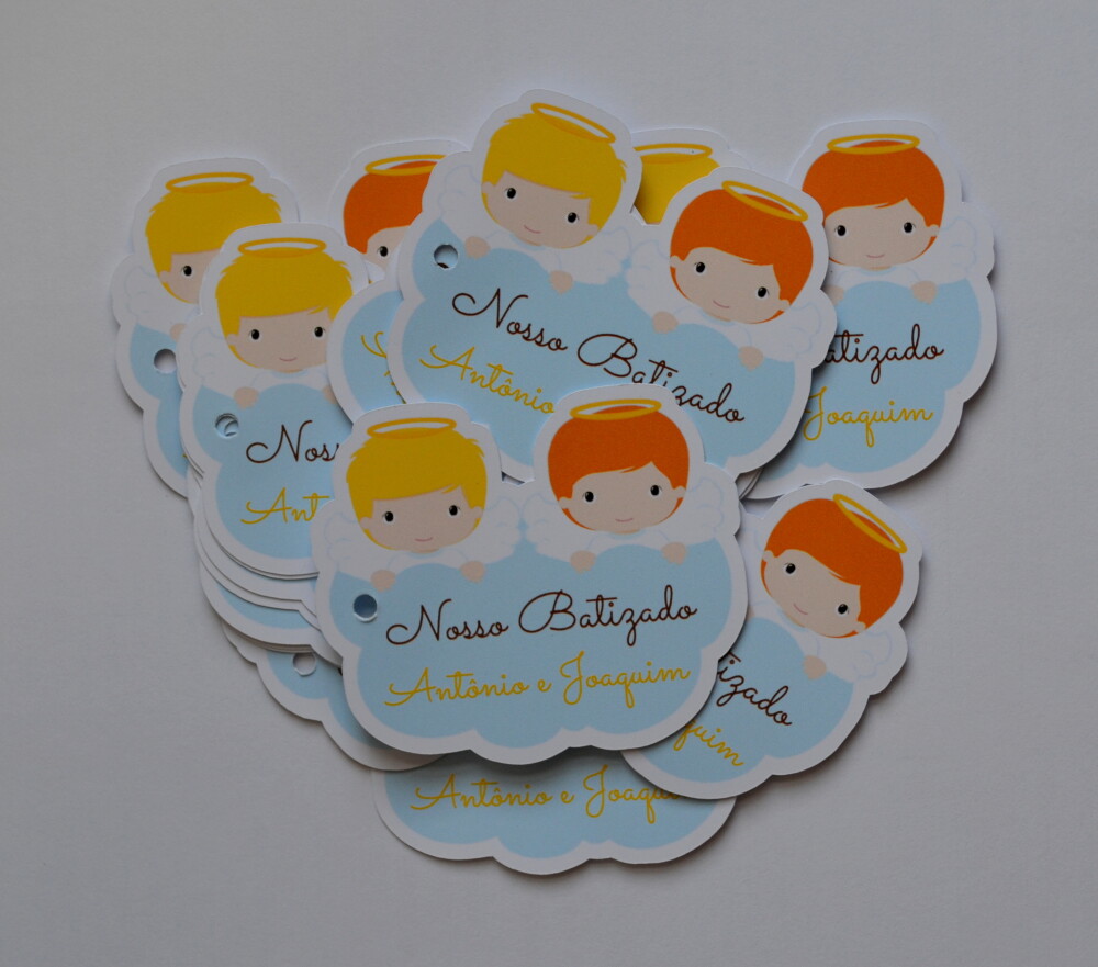 Tag Lembrancinha Personalizada Batizado Anjinho | Batismo