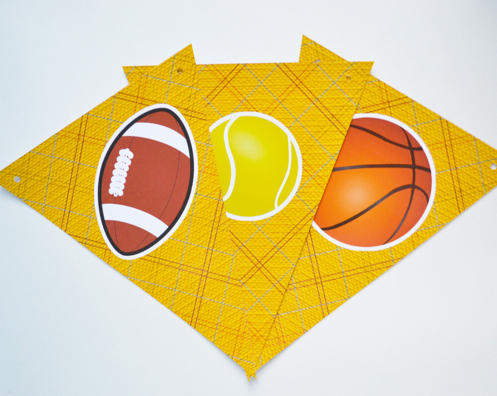 Bandeirolas Varal Bolas Esportivas | Decoração Festa Esportiva