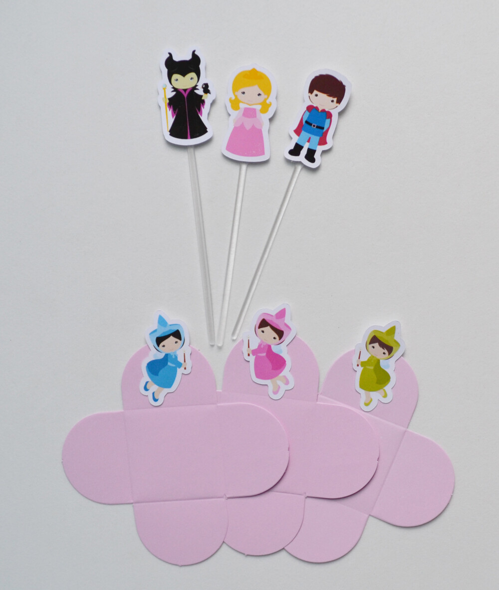 Forminha e Topper de Doces A Bela Adormecida
