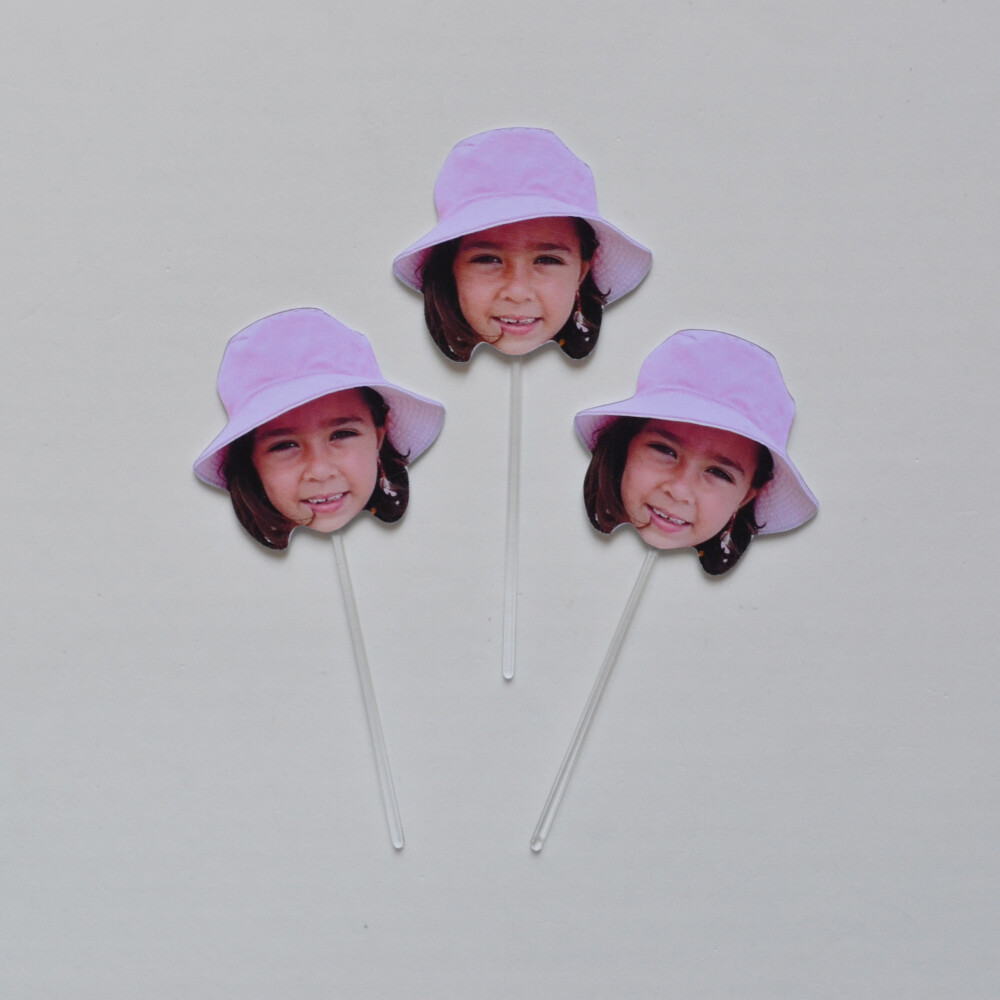 Topper de Doce Rostinhos Personalizado para Festa Infantil