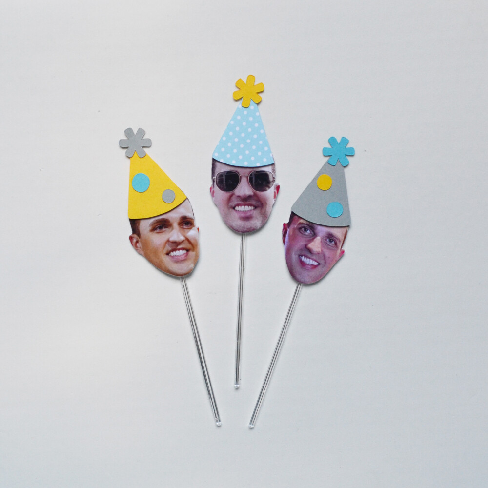 Topper de Doce Rostinhos Personalizado para Festa adulto