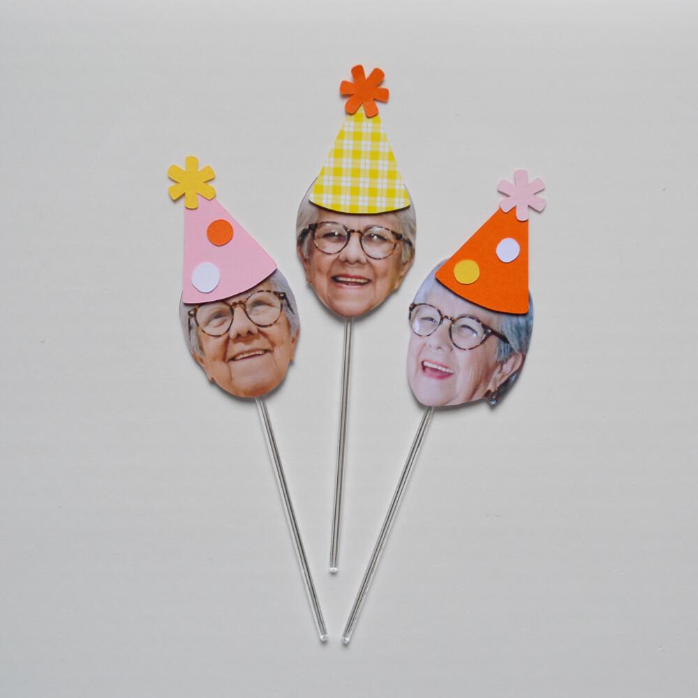 Topper de Doce Rostinhos Personalizado para Festa adulto