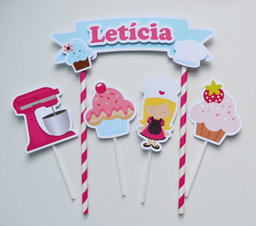 Topo de Bolo Personalizado para Confeitaria e Festas