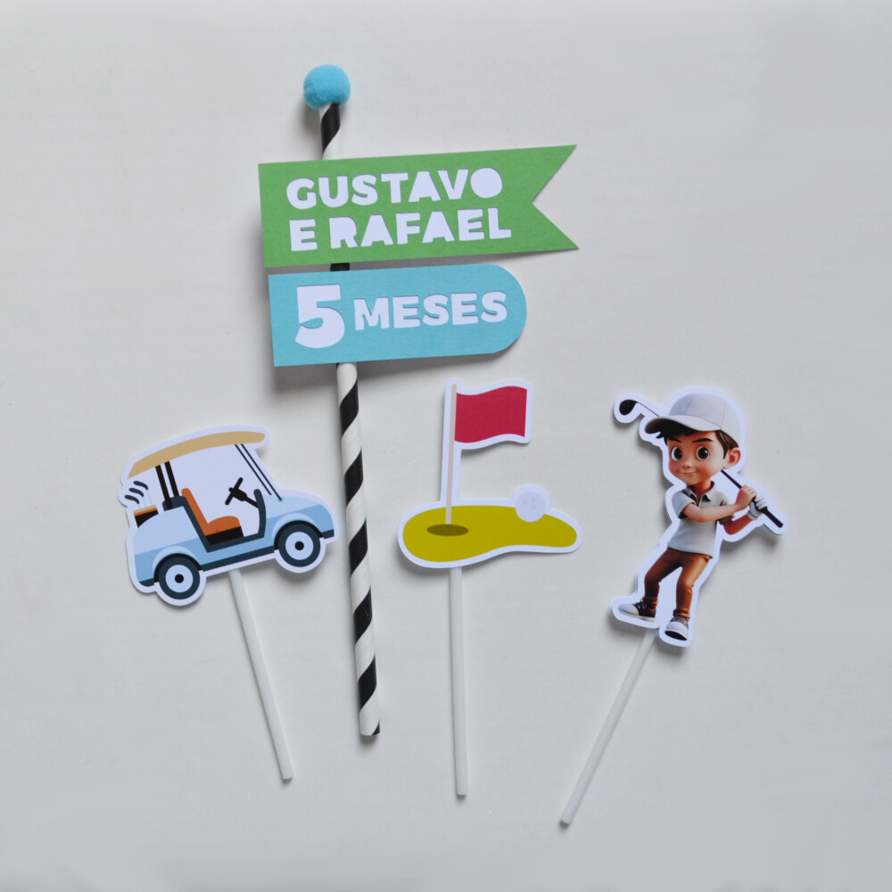 Topo de Mesversário Personalizado | Bebê Mês a Mês