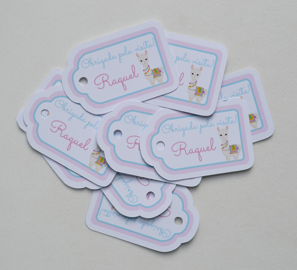 Tag Lembrancinha Lhama Personalizada | Festa Infantil
