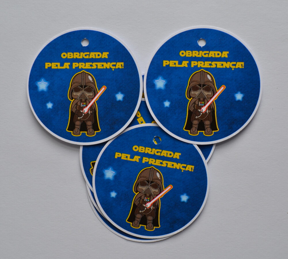 Tag Lembrancinha Star Wars Personalizada para Festa Jedi