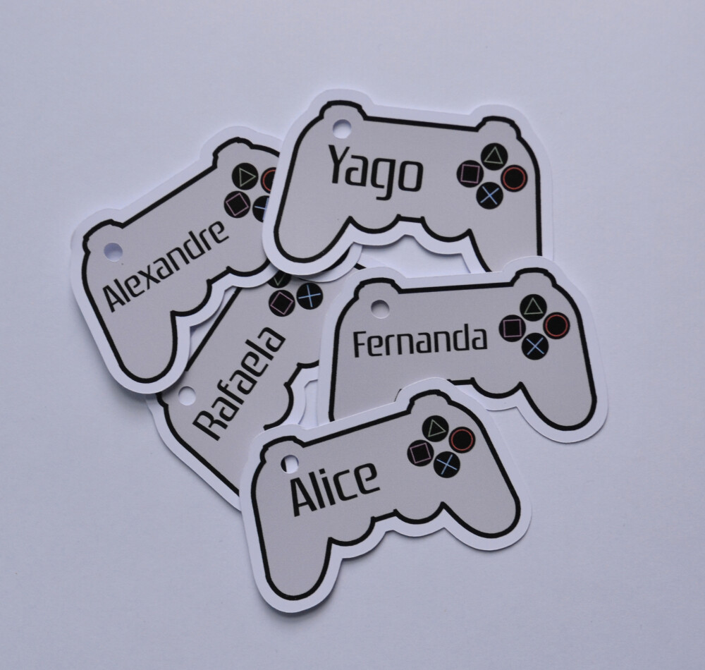Tag Vídeo Game com Nome dos Convidados