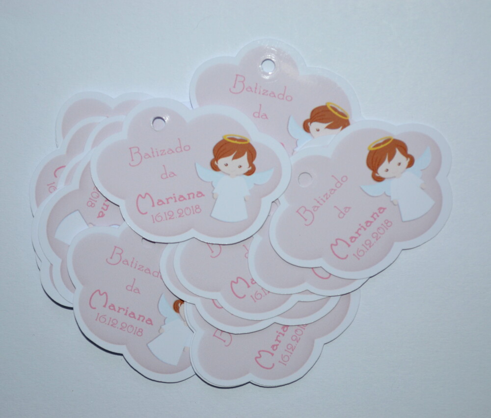 Tag Personalizada para Lembrancinha de Batizado | Elegante