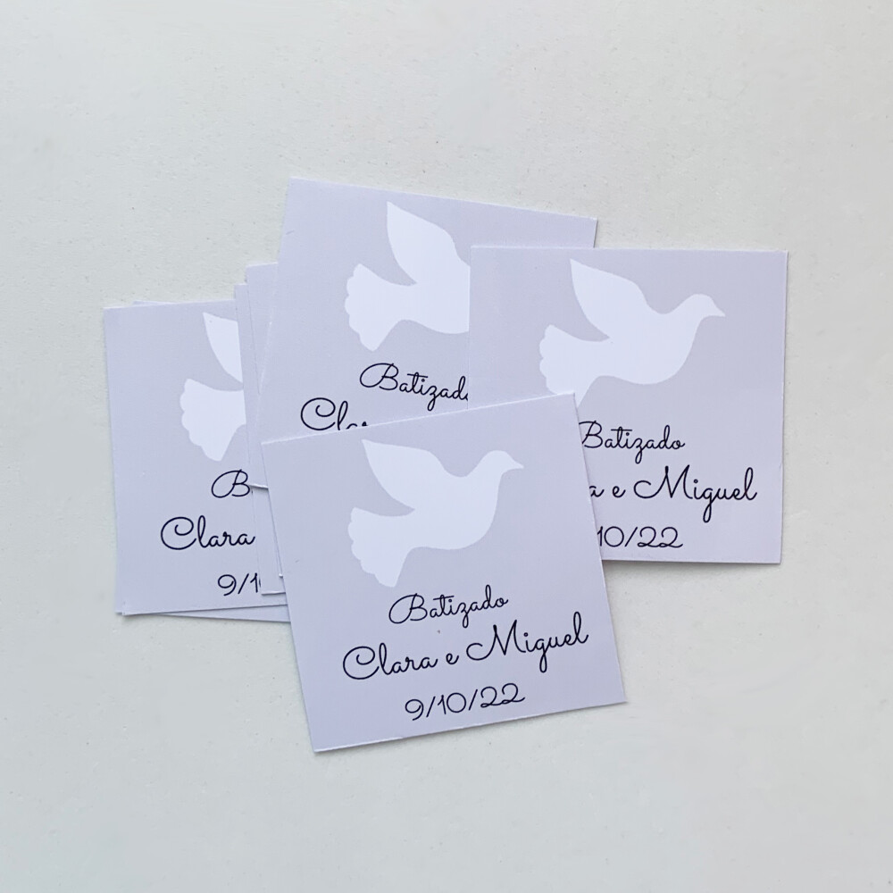 Adesivo personalizado Batizado