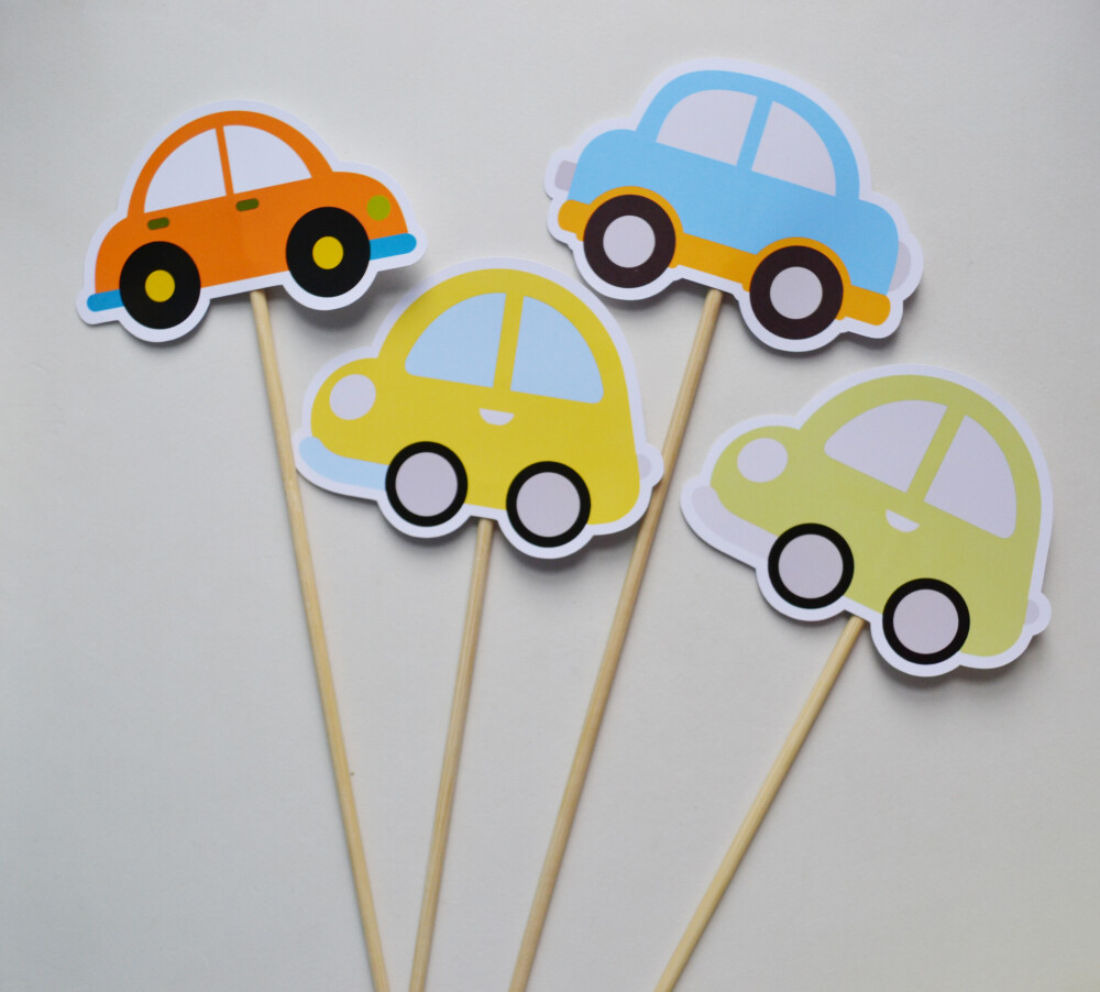 Palitos Decorativos Meios de Transporte para Festa Infantil